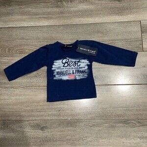 ⭐️NWT Manuell and Frank Italian Designer Navy Blue T-shirt